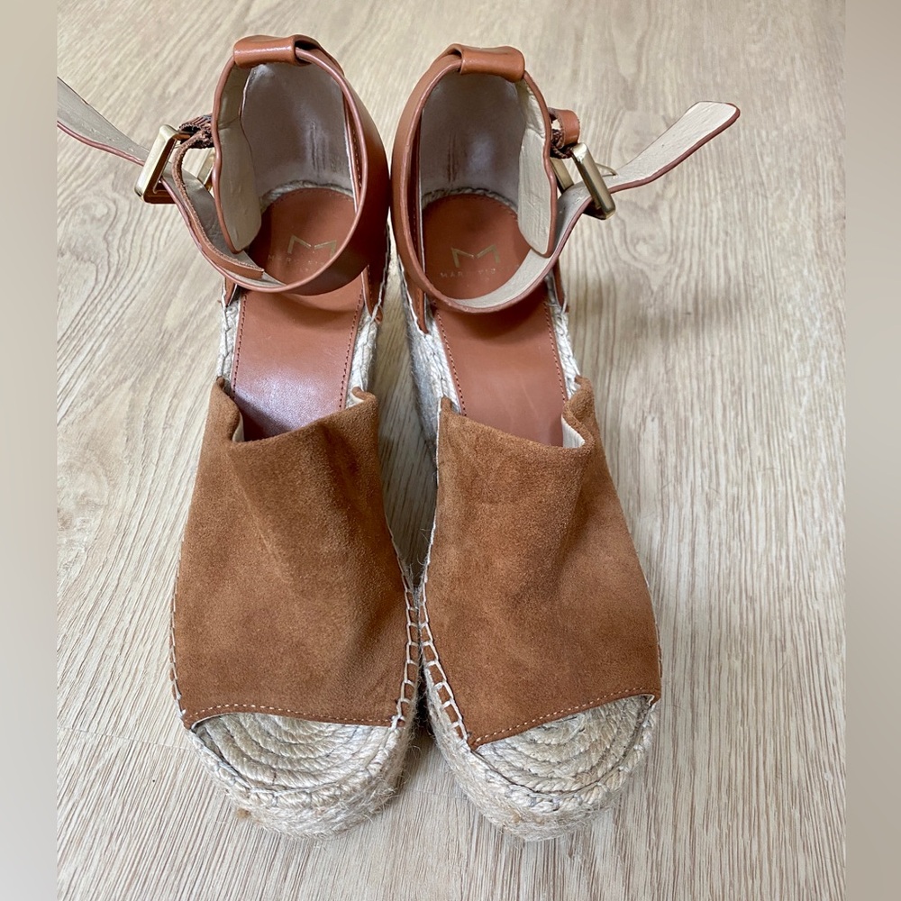 Marc fisher suede espadrille wedges size 8.5!